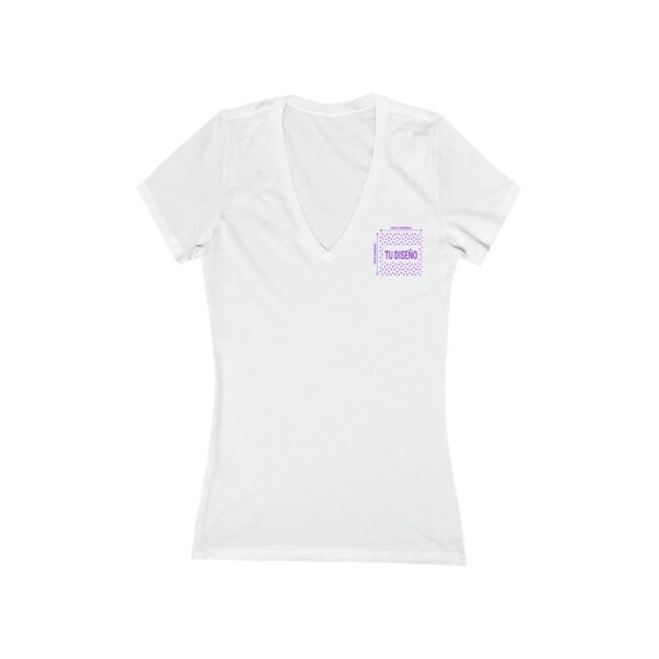 Camiseta cuello en V para mujer personalizada
