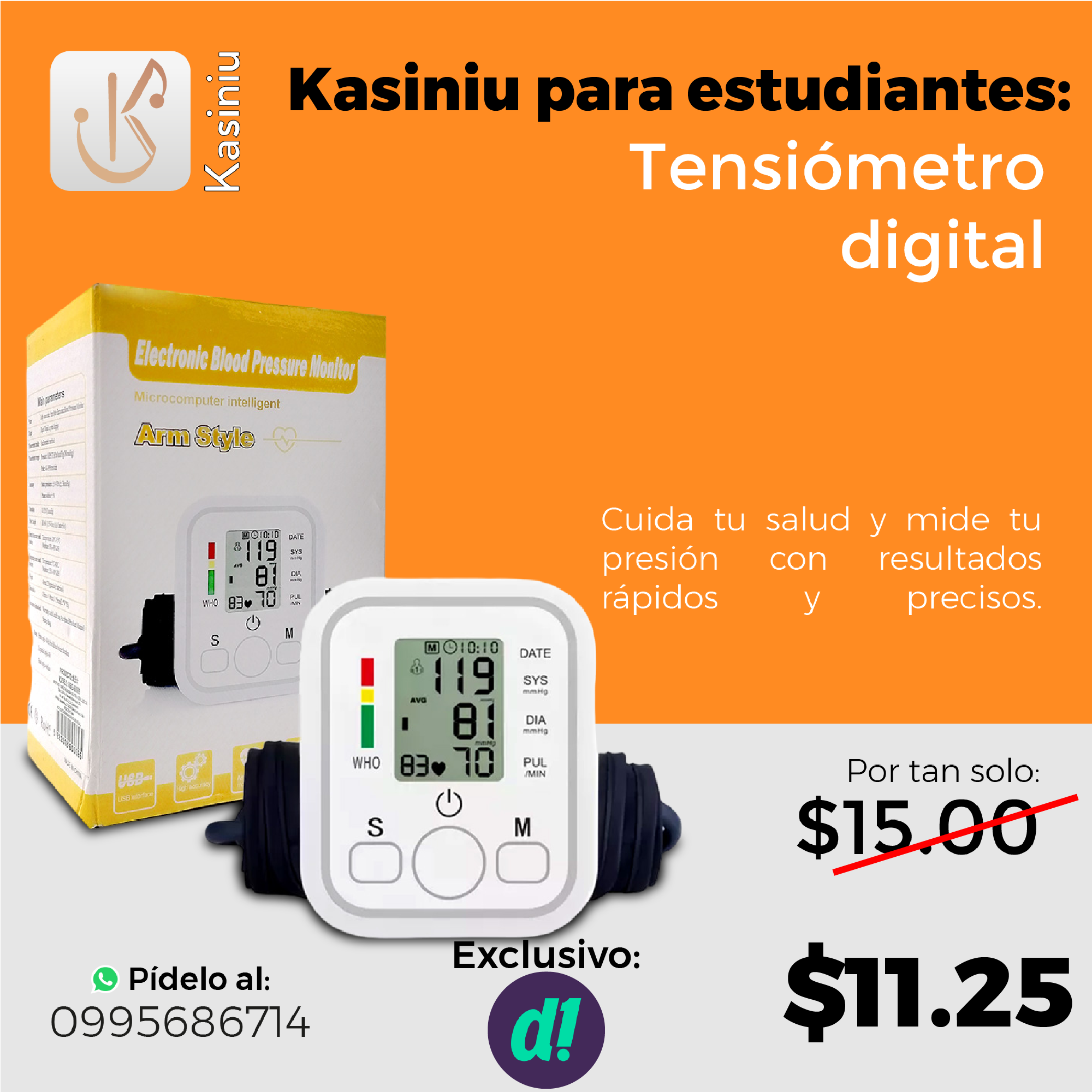 Tensiómetro digital con voz