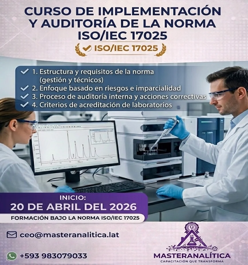 Curso: Norma ISO 17025 enfocados para laboratorios de ensayo